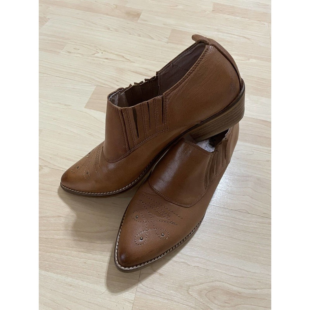 SIXTY SEVEN Women's Leather Ankle Western Style Booties Size 38 Made in Spain